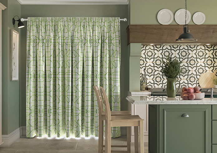 Bamboo Candy, Green White - Made To Measure Curtains - Image 7
